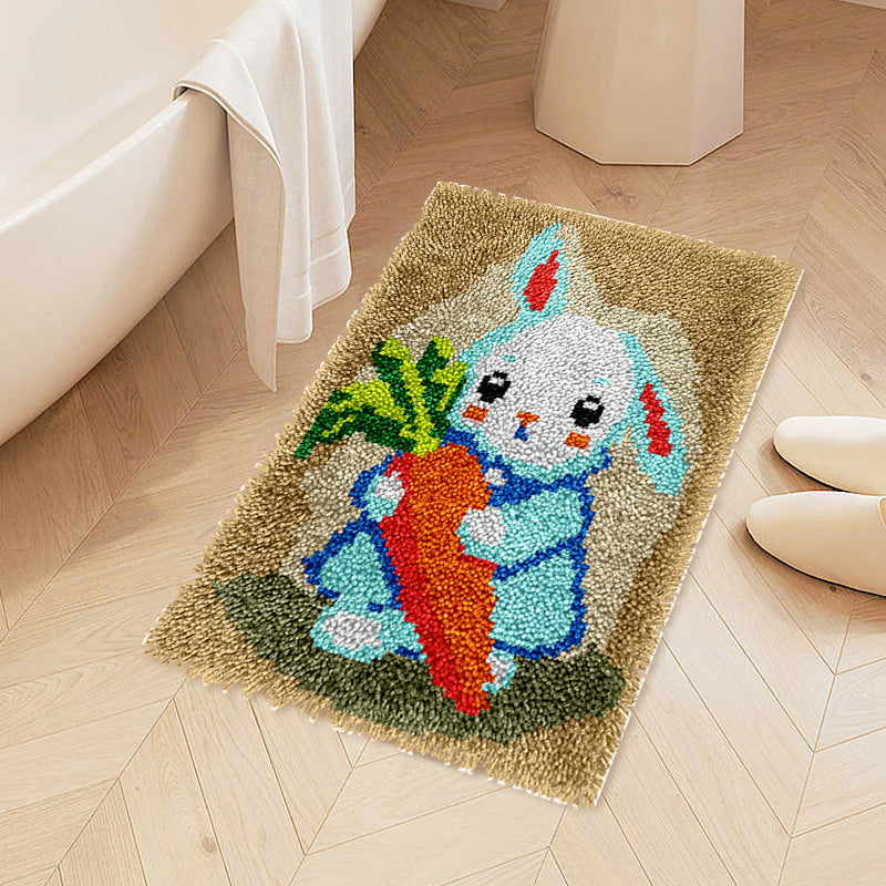 Cute Rabbit Latch Hook Rug Kit
