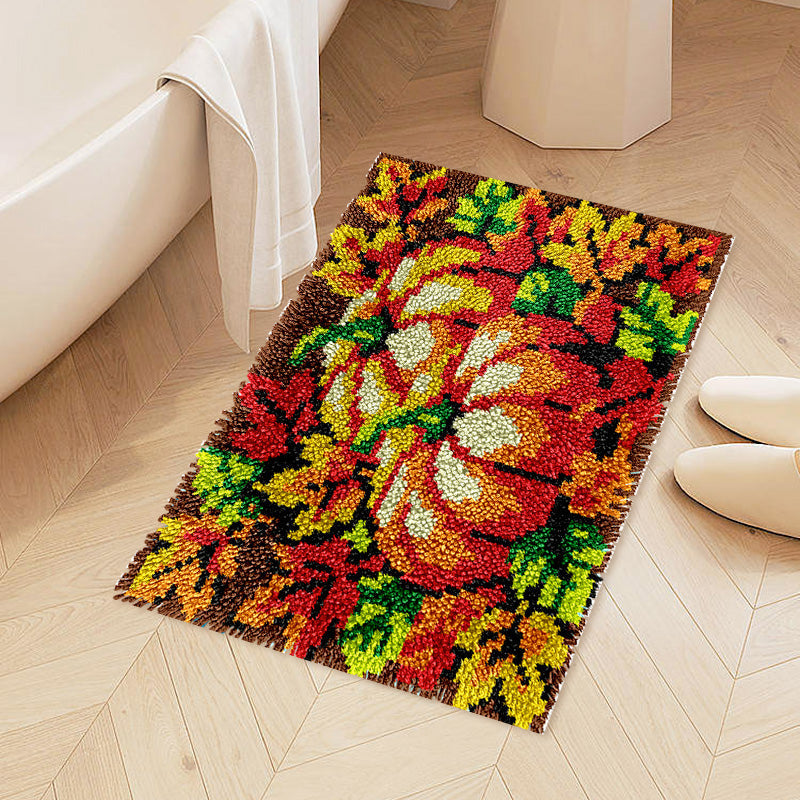 Fall Harvest Pumpkin Latch Hook Rug Kit