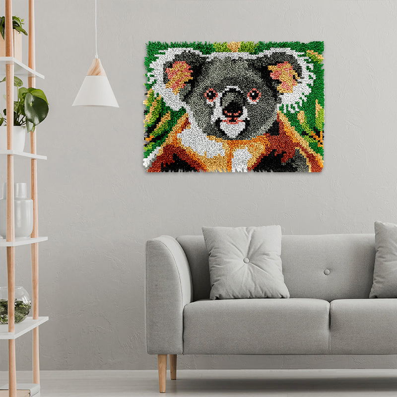 Lovable Koala Latch Hook Rug Kit