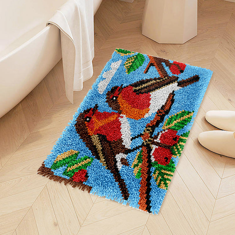 Two Mockingbirds Latch Hook Rug Kit