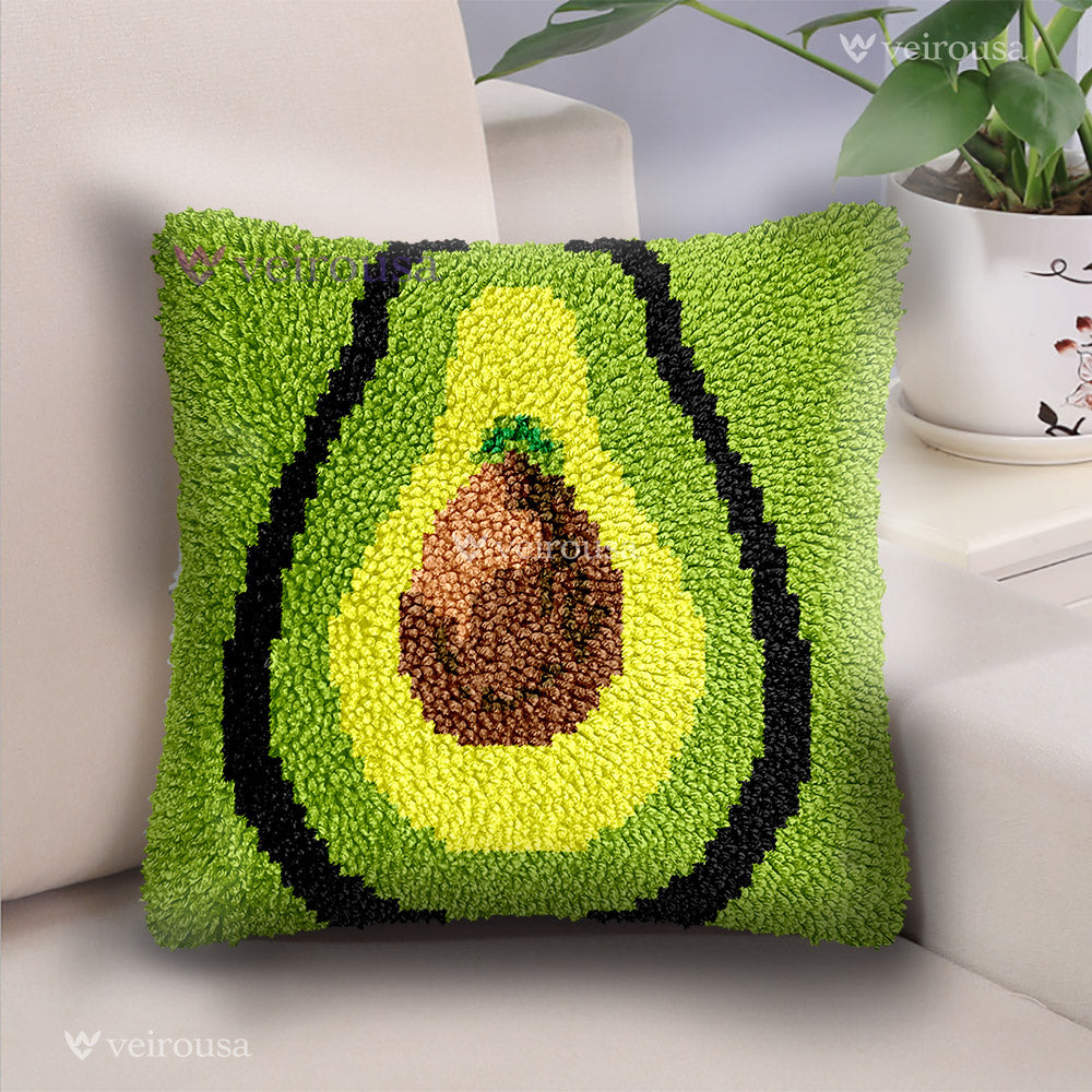 Veirousa Avocado Latch Hook Pillow Kit