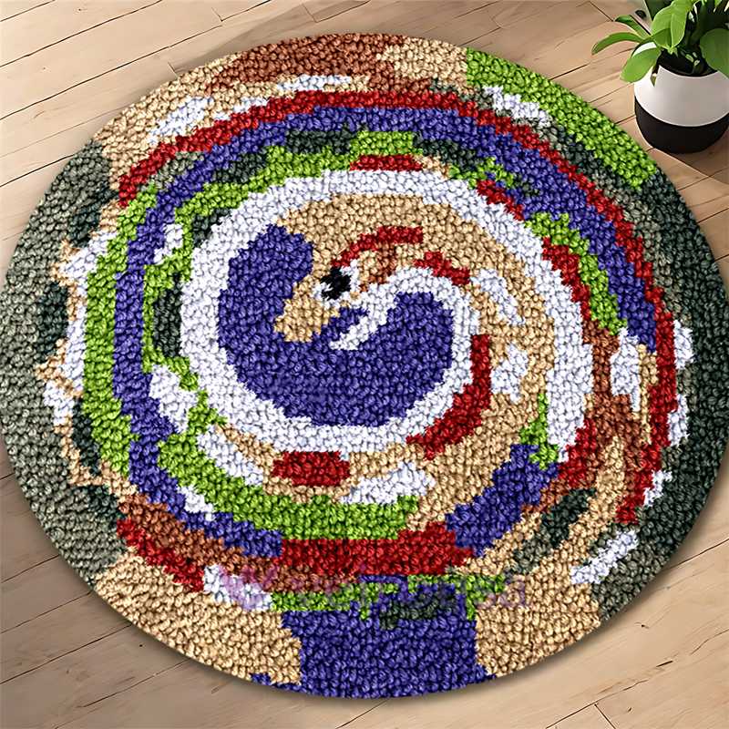Veirousa Serpentine Spiral Latch Hook Rug Kit
