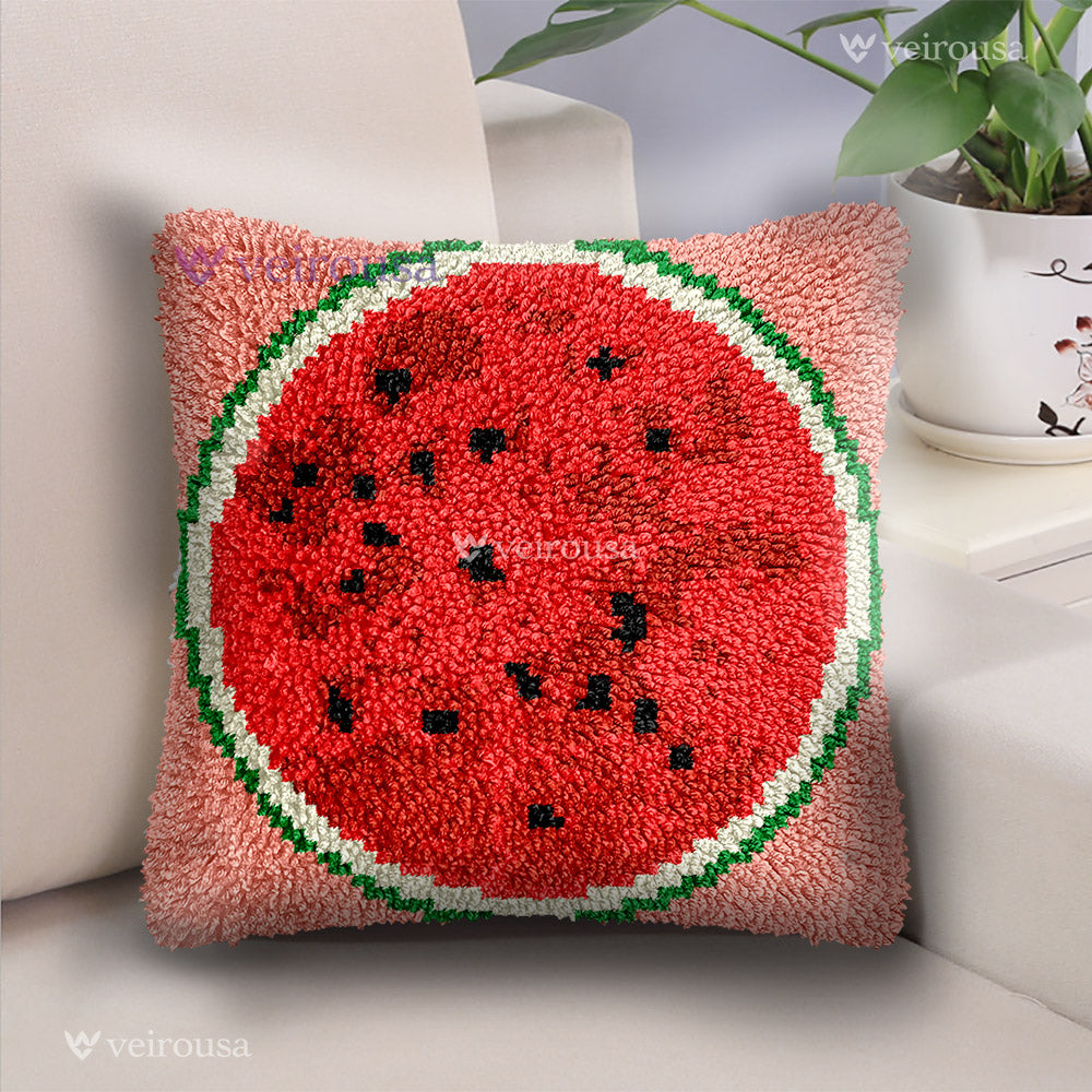 Veirousa Watermelon Latch Hook Pillow Kit