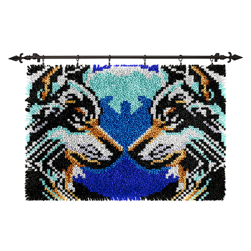 Veirousa Wolf Family Latch Hook Rug Kit